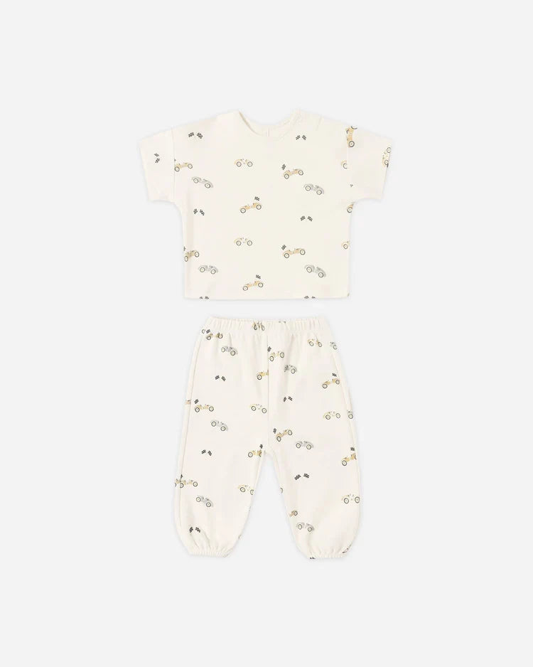 Jersey Tee + Pant Set | Race Car | Quincy Mae