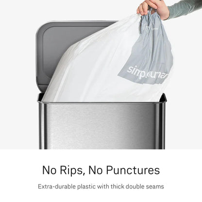 simplehuman Code B 90 Count, Dispenser Pack Custom Fit Liners, Drawstring Trash Bags, 6L / 1.6 Gallons, White 🍁 All In One Marketplace Canada