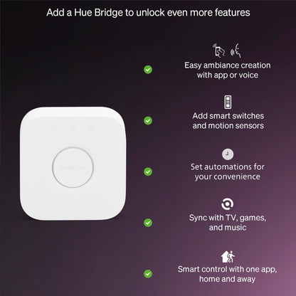 Philips Hue Essential Smart LED A19 Bulb, White and Color Ambiance, E26 Base, 8.8W, 2200K-6500K, 800 Lumens, Dimmable, Works with Alexa, Google Assistant, and Apple Home, 2 Pack 🍁 All In One Marketplace Canada