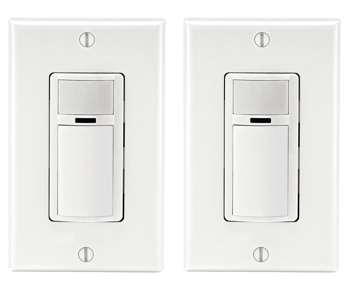 Leviton 2-Pack Decora Occupancy Motion Sensor Light Switch, Auto-On, 2A, Residential Grade, Single Pole, DOS02-2PK, White 🍁 All In One Marketplace Canada
