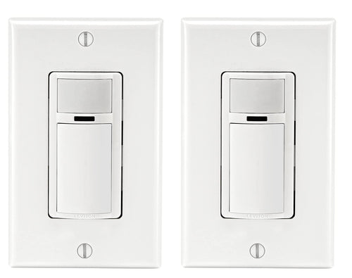 Leviton 2-Pack Decora Occupancy Motion Sensor Light Switch, Auto-On, 2A, Residential Grade, Single Pole, DOS02-2PK, White 🍁 All In One Marketplace Canada