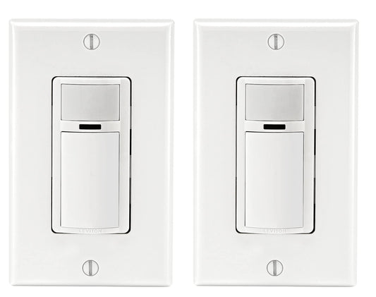 Leviton 2-Pack Decora Occupancy Motion Sensor Light Switch, Auto-On, 2A, Residential Grade, Single Pole, DOS02-2PK, White 🍁 All In One Marketplace Canada