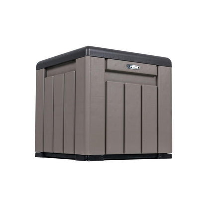 LIFETIME 25 Gallon Outdoor Storage Cube, Deckbox, Brown lid, Storage Box for Gardening Tools, Pool Supplies, Patio Furniture & More 🍁 All In One Marketplace Canada