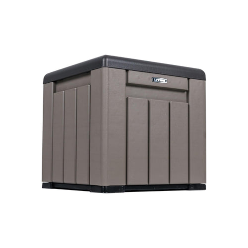 LIFETIME 25 Gallon Outdoor Storage Cube, Deckbox, Brown lid, Storage Box for Gardening Tools, Pool Supplies, Patio Furniture & More 🍁 All In One Marketplace Canada