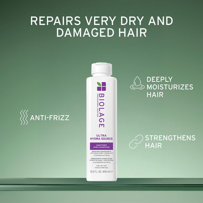 Biolage Conditioner, Ultra HydraSource Conditioning Balm, Hydrating Conditioner for Very Dry Hair, Curly Hair Conditioner, Moisturizes and Softens Hair, Sulfate Free, Silicone Free, Paraben Free, Vegan 🍁 All In One Marketplace Canada