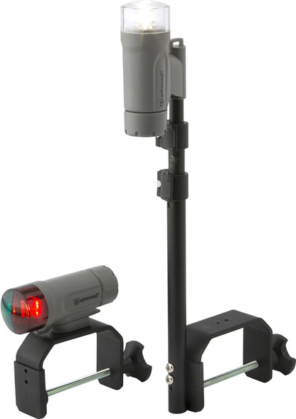 Attwood 14190-7 Water-Resistant Portable Clamp-On LED Light Kit with Marine Gray Finish 🍁 All In One Marketplace Canada