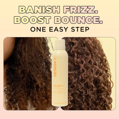 Design.Me BOUNCE.ME Curl Mousse | Lightweight Curl Defining for Wavy & Curly Hair | Frizz Control, Humidity Resistant, Alcohol-Free Mousse for Hair Styling | CGM Approved 🍁 All In One Marketplace Canada