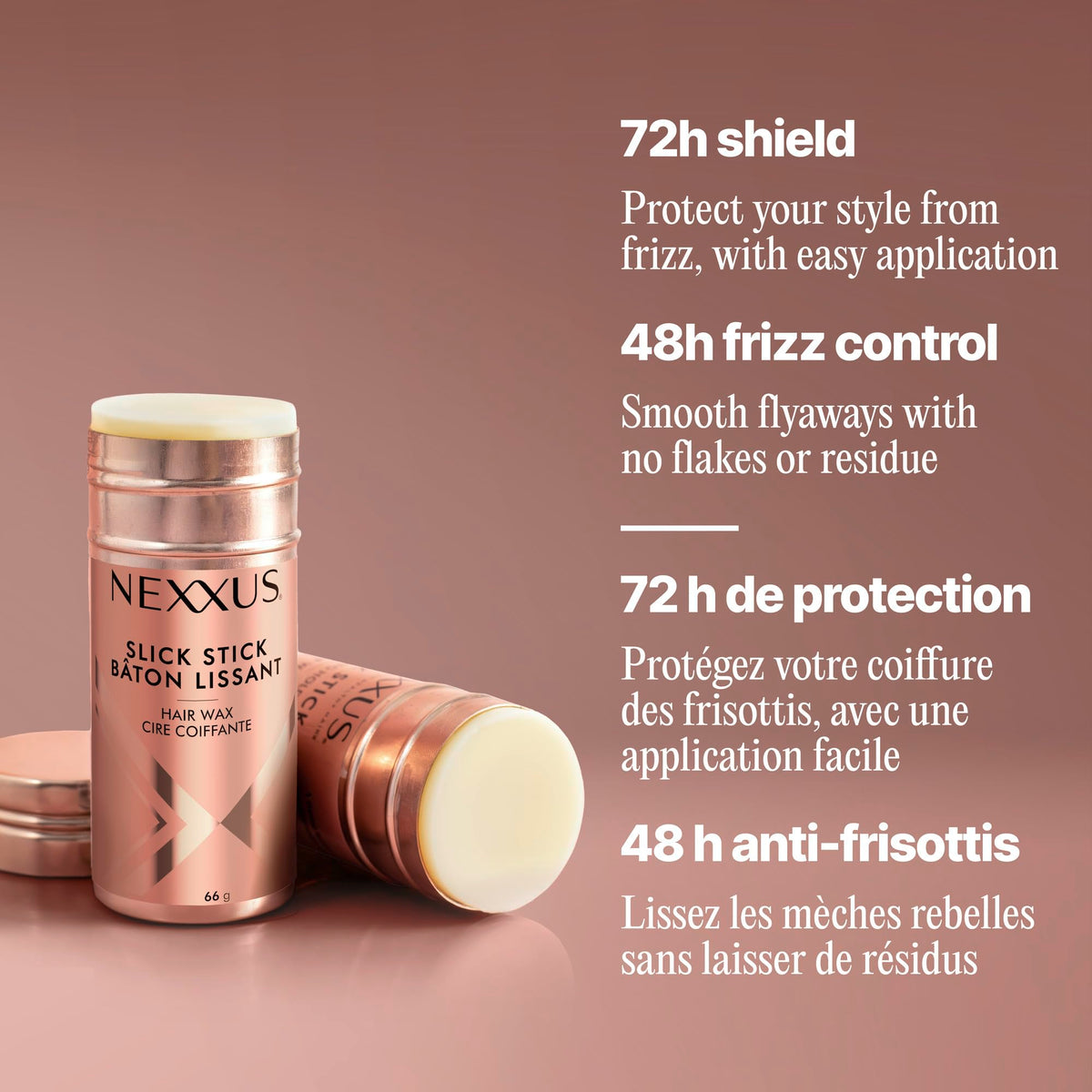 Nexxus Slick Stick Hair Wax 72H Humidity Shield 48H Frizz Control, 66g 🍁 All In One Marketplace Canada