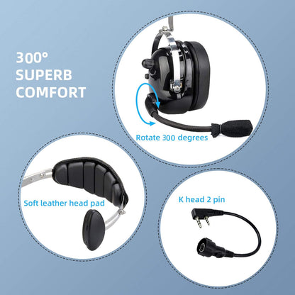Retevis EHK005 Noise-Canceling Headset (K1 Plug)