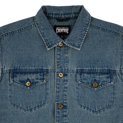 Creature x Cannibal Corpse Denim Vest - Light Denim