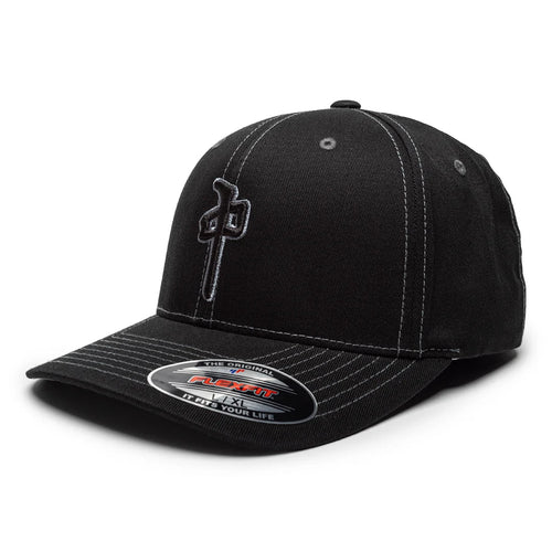 Red Dragon 'OG Puffy Contrast Stitch' Flexfit Cap - Black/Grey