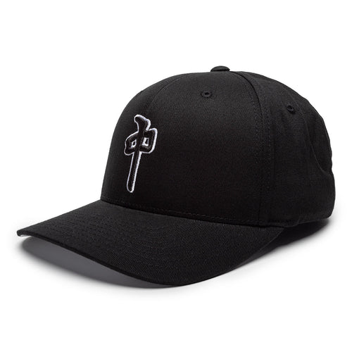 Red Dragon 'OG Puffy' Flexfit Cap - Black/Black/White