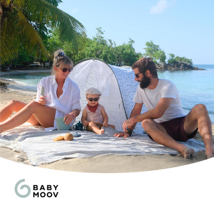 Babymoov Anti-UV Baby & Toddler Beach Tent, Pop-Up Sun Shade Shelter with UPF 50+ Protection, Portable Outdoor Canopy, Ventilated Shade, Floor Mat & Carry Bag, Provence 🍁 All In One Marketplace Canada