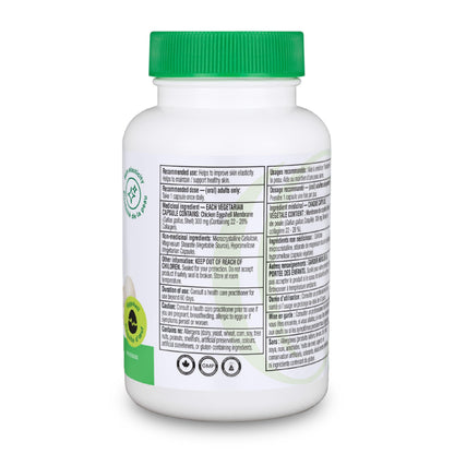 Organika Canadian-Made Vegetarian Collagen - Sourced From Natural Eggshell Membrane | For Healthier Skin, Hair, Nails and Joints - 60vcaps 🍁 All In One Marketplace Canada
