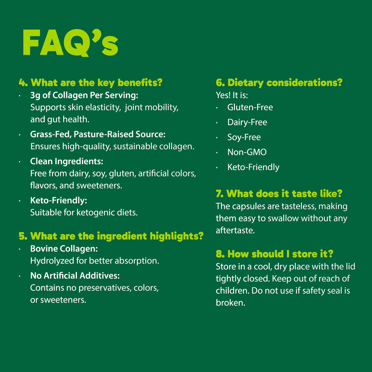 Organika Enhanced Collagen Protein Capsules - For Healthy Hair, Skin, Nails, Joints - Hydrolyzed For Better Absorption – Grass-Fed, Non-GMO - 240 Capsules 🍁 All In One Marketplace Canada