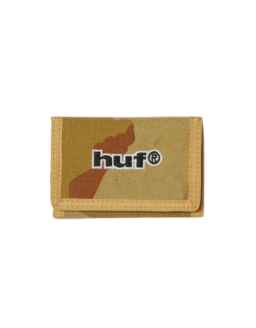 HUF '89 Logo' Wallet - Brown Camo
