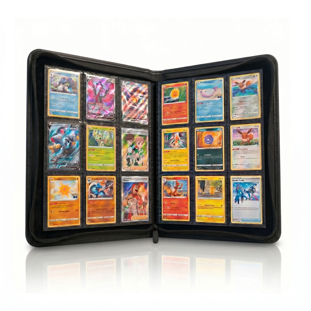 EVORETRO 9-Pocket Zip-Up Trading Card Zipper Binder for 360 cards