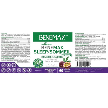 Benemax Health & Wellness SLEEP, 60 Gummies