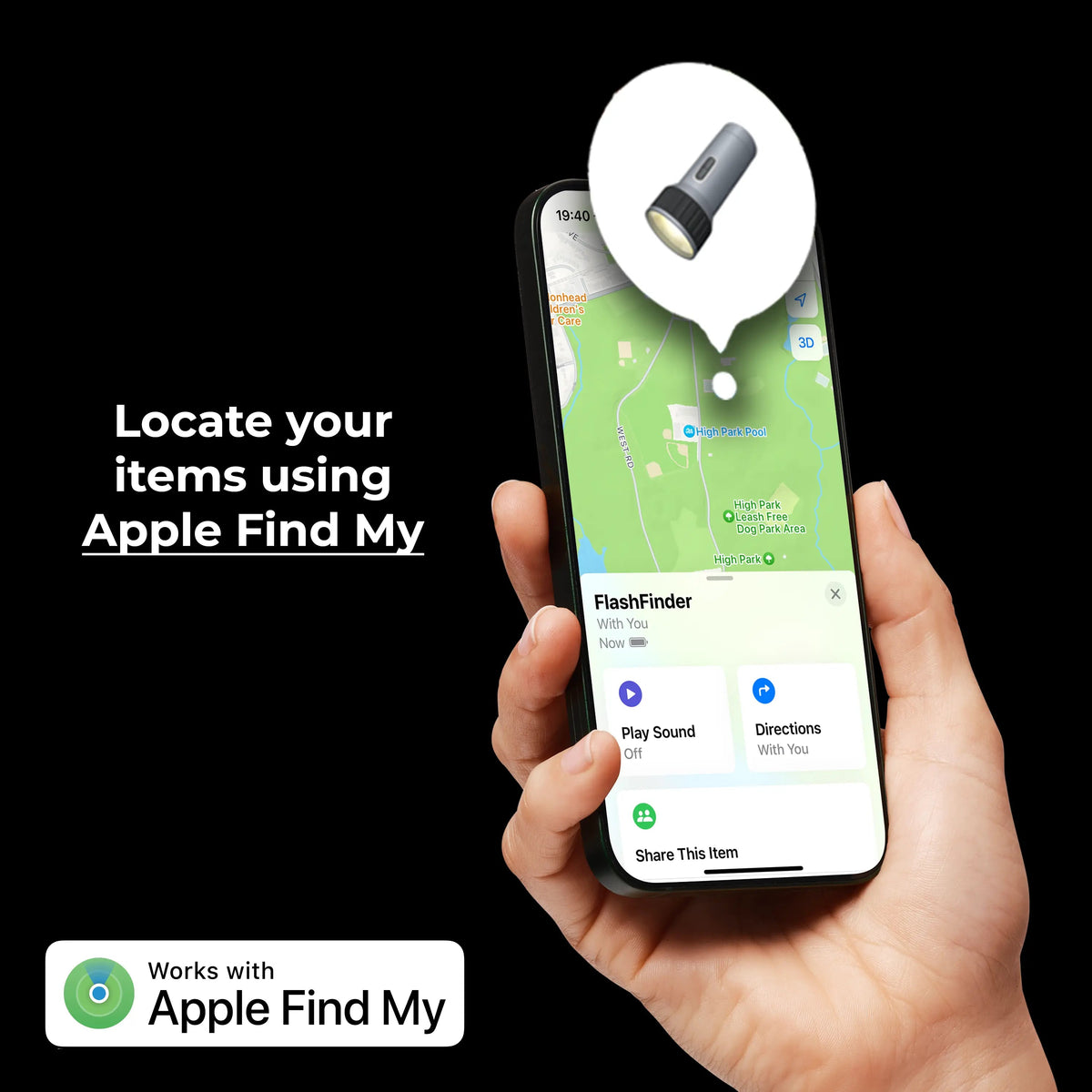 FlashFinder Key Finder (Compatible with Apple Find My)