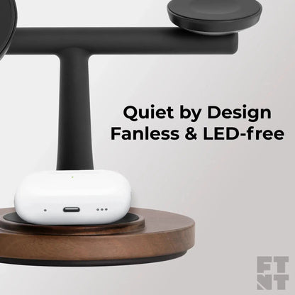 ZenStand 3-in-1 Wood MagSafe-compatible Wireless Charging Stand