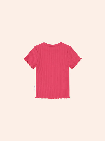 Cherry Rib Tee | Cherry | Huxbaby