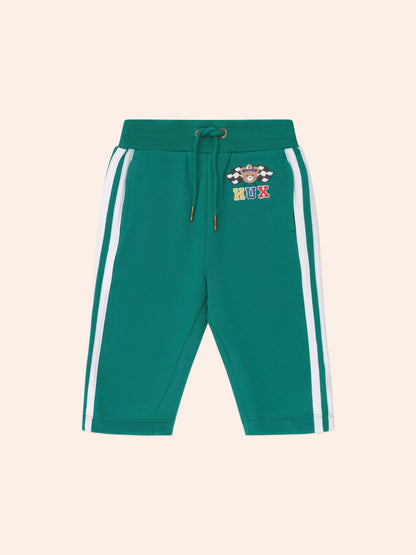 Racer Stripe Trackpant | Emerald | Huxbaby