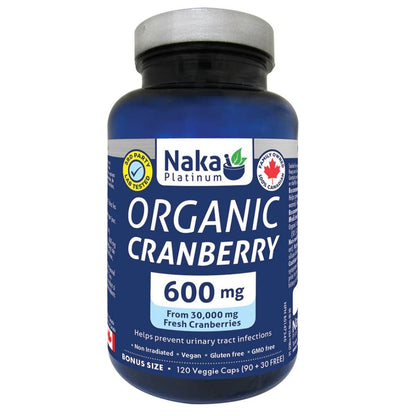 Naka Platinum ORGANIC CRANBERRY 600mg, 120 VCaps