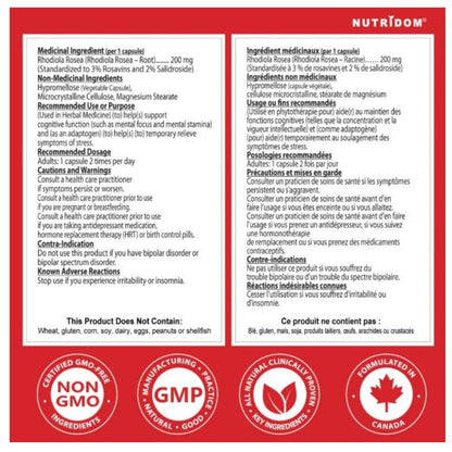 Nutridom RHODIOLA, 200mg, 60 VCaps