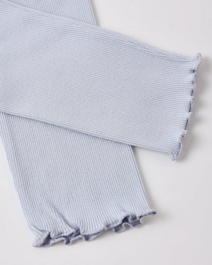 Ribbed Legging Set | Natural & Periwinkle | Rylee & Cru
