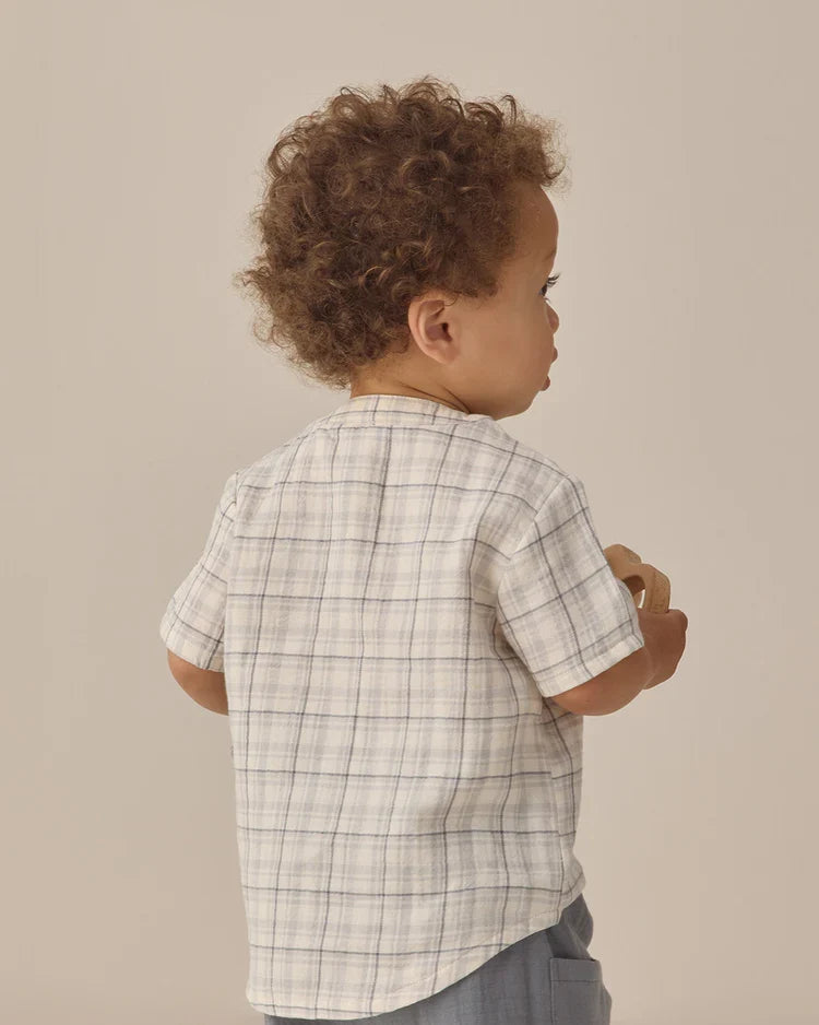 Jaxson Shirt | Blue Plaid | Quincy Mae
