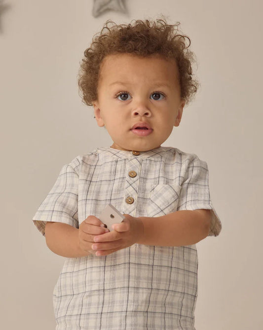 Jaxson Shirt | Blue Plaid | Quincy Mae