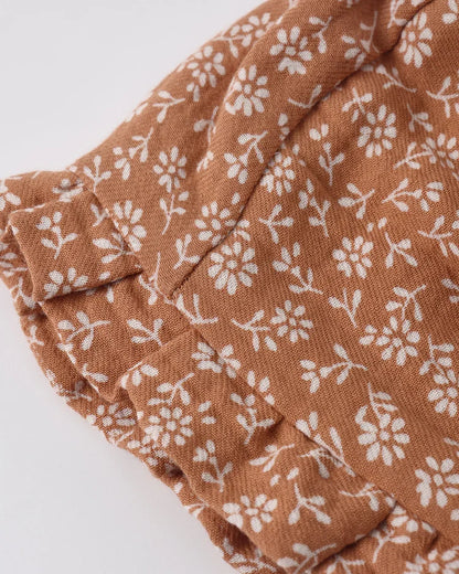Woven Ruffle Bonnet | Poppy Floral | Quincy Mae