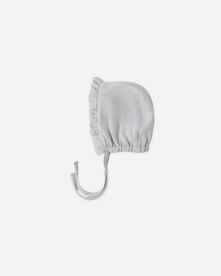 Woven Ruffle Bonnet | Sky | Quincy Mae