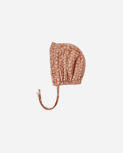 Woven Ruffle Bonnet | Poppy Floral | Quincy Mae