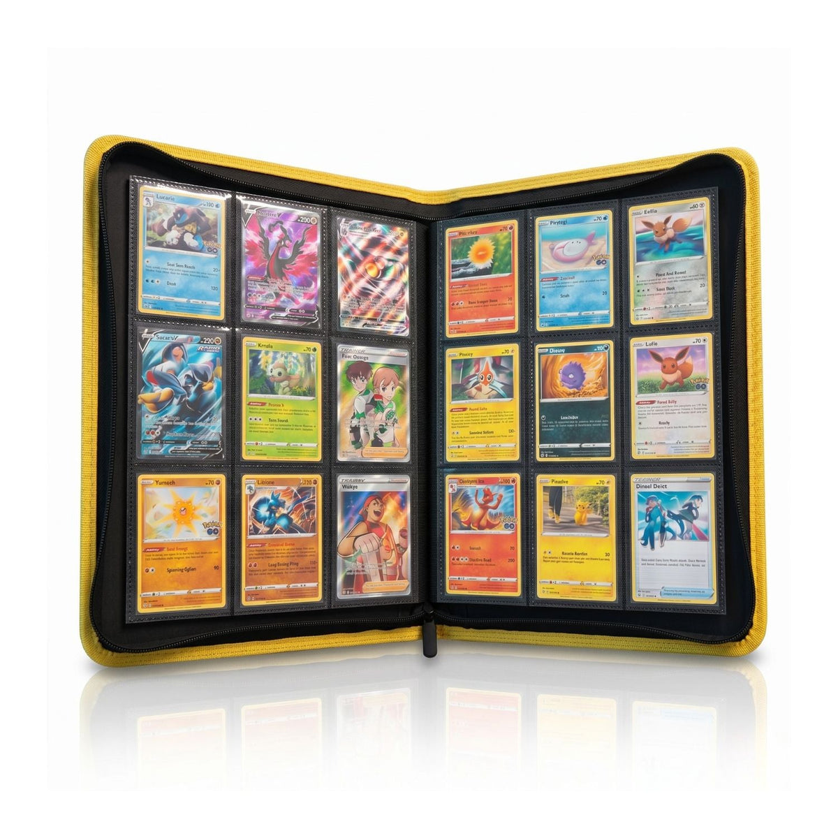 EVORETRO 9-Pocket Zip-Up Trading Card Zipper Binder for 360 cards