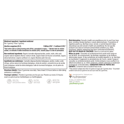 Youtheory PROBIOTIC ZERO SUGAR GUMMIES, 60 Gummies