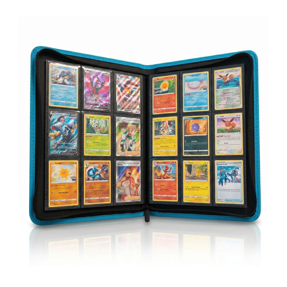 EVORETRO 9-Pocket Zip-Up Trading Card Zipper Binder for 360 cards