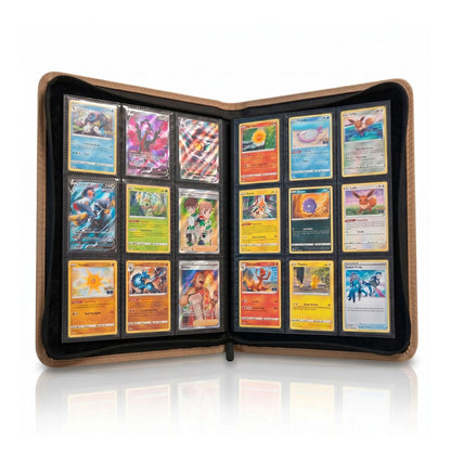 EVORETRO 9-Pocket Zip-Up Trading Card Zipper Binder for 360 cards