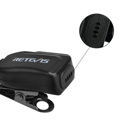 Retevis EEK012 Adjustable D-Shape Earpiece with PTT Mic (2-Pin)