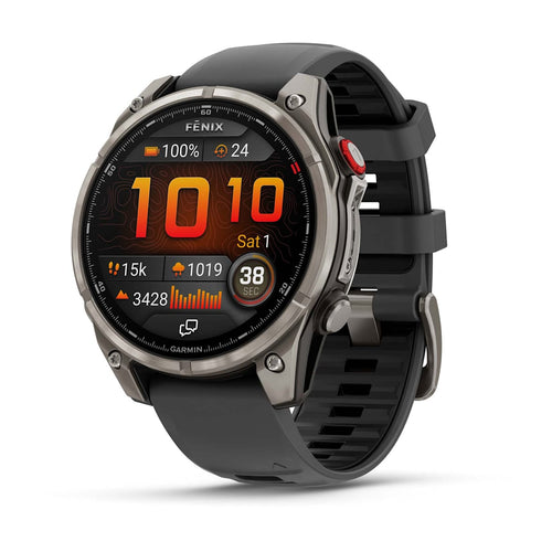 fēnix® 8 Pro – 47 mm, AMOLED Sapphire Titanium with Graphite/Black Silicone Band