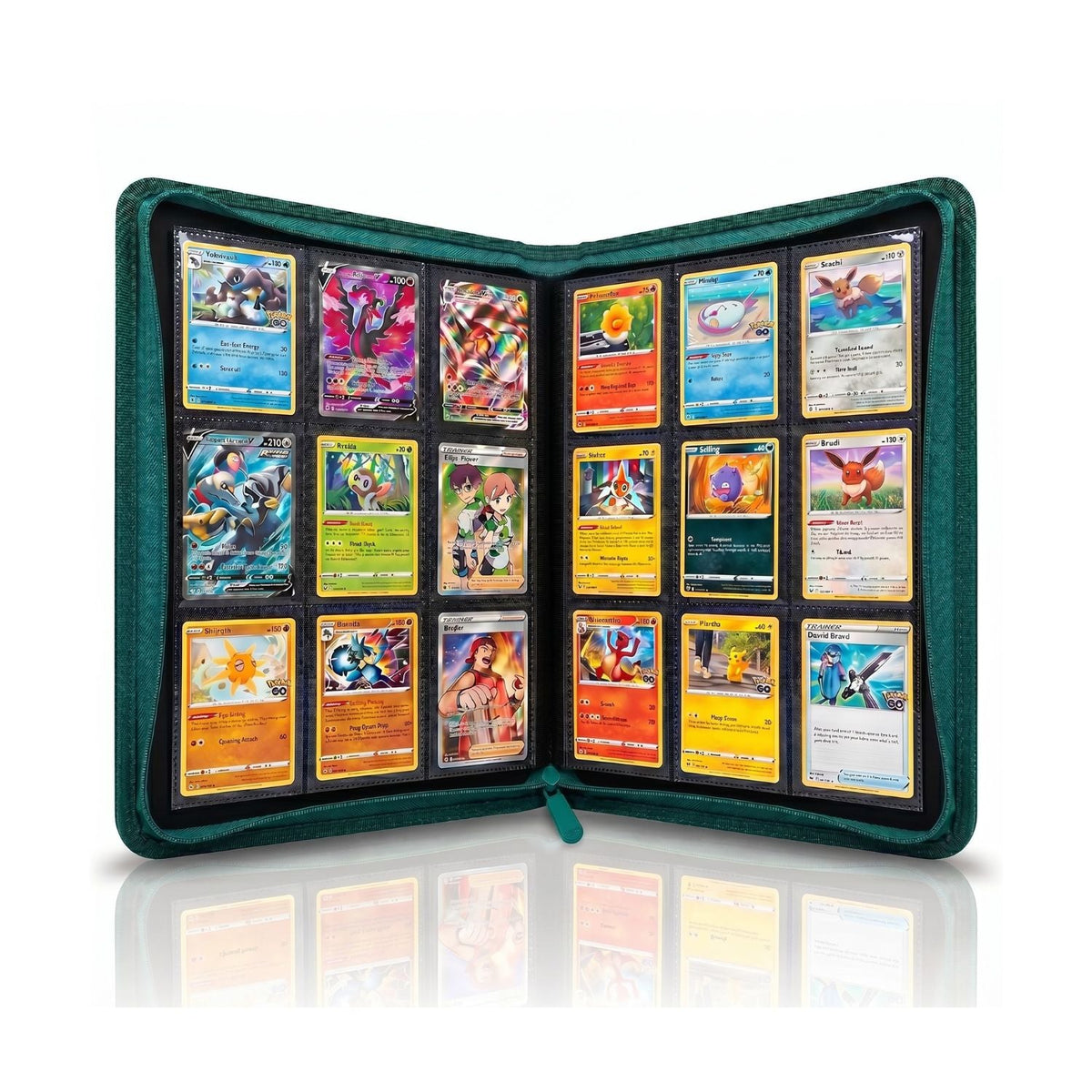 EVORETRO 9-Pocket Zip-Up Trading Card Zipper Binder for 360 cards