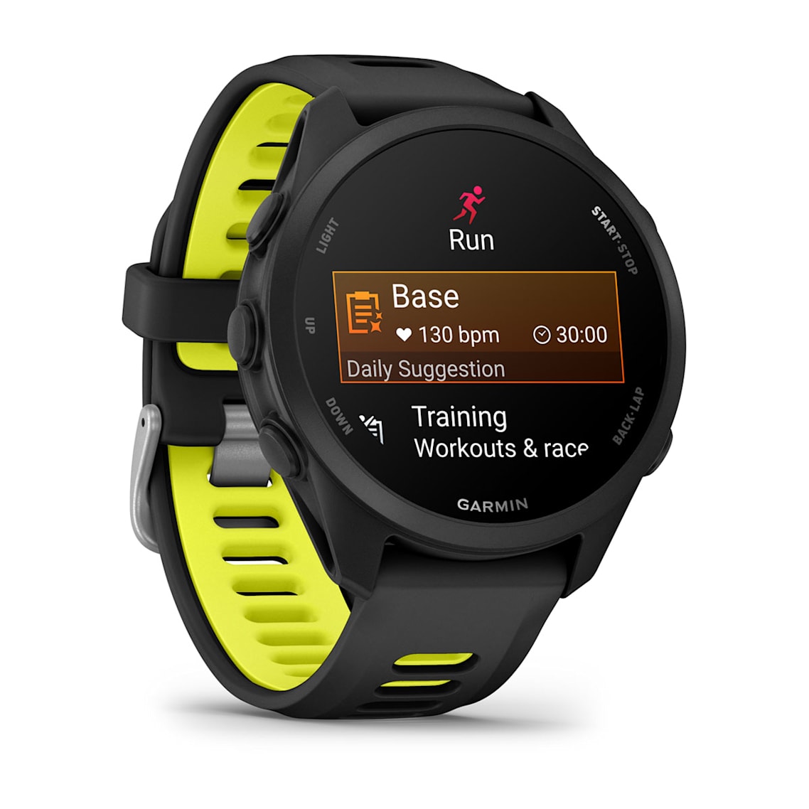 Forerunner® 170 Music Black with Black/Amp Yellow Band