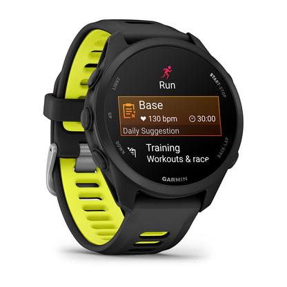 Forerunner® 170 Music Black with Black/Amp Yellow Band