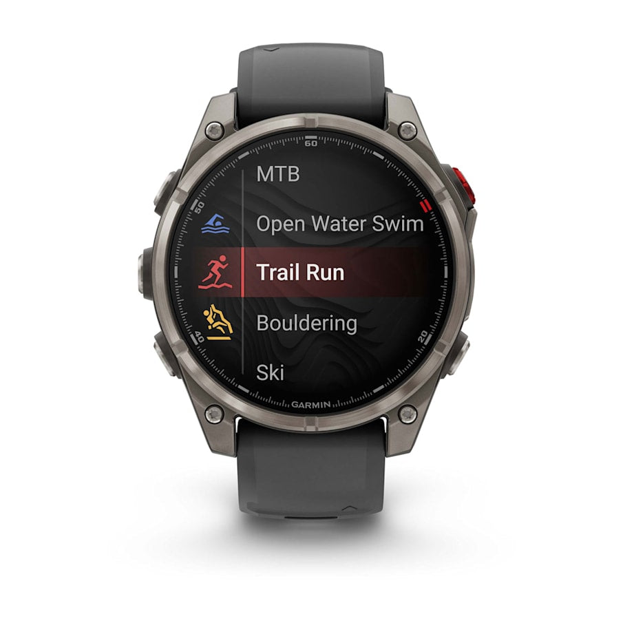 fēnix® 8 Pro – 47 mm, AMOLED Sapphire Titanium with Graphite/Black Silicone Band
