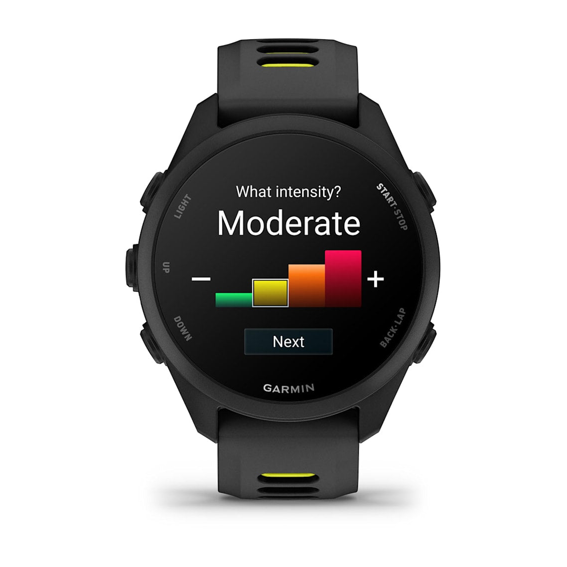 Forerunner® 170 Music Black with Black/Amp Yellow Band