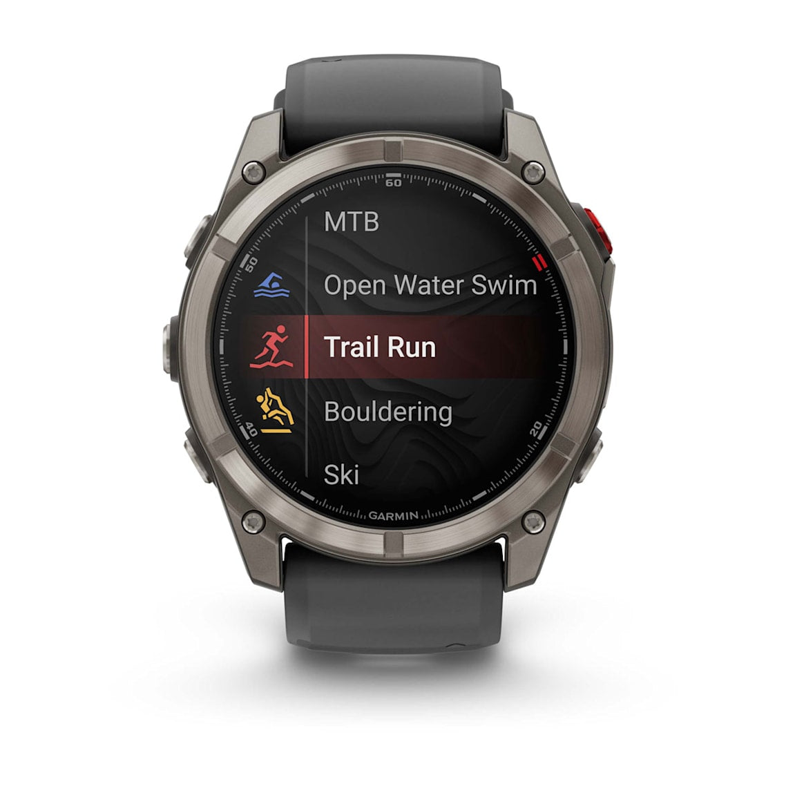 fēnix® 8 Pro – 51 mm AMOLED Sapphire Titanium with Graphite/Black Silicone Band