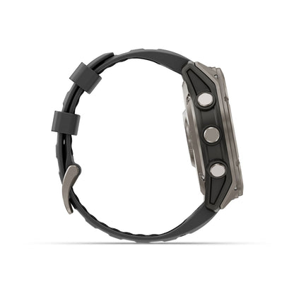fēnix® 8 Pro – 51 mm AMOLED Sapphire Titanium with Graphite/Black Silicone Band