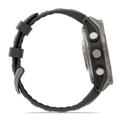 fēnix® 8 Pro – 47 mm, AMOLED Sapphire Titanium with Graphite/Black Silicone Band