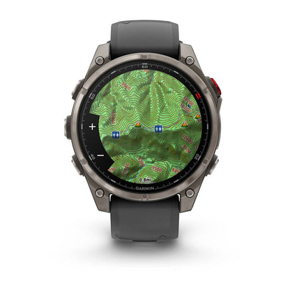 fēnix® 8 Pro – 47 mm, AMOLED Sapphire Titanium with Graphite/Black Silicone Band