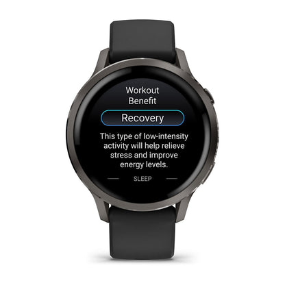 Venu® 4 – 41 mm Slate with Black Silicone Band